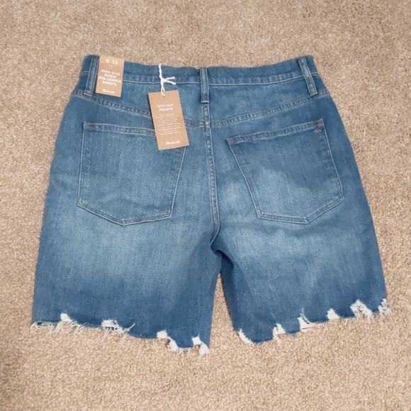 High-Rise Mid Length Denim Shorts Erwin Wash - Picture 4 of 4